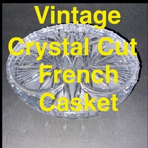 Oval Glass Casket With Original Lid
